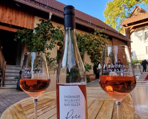 Thüringer Weingut Bad Sulza mit Gläser